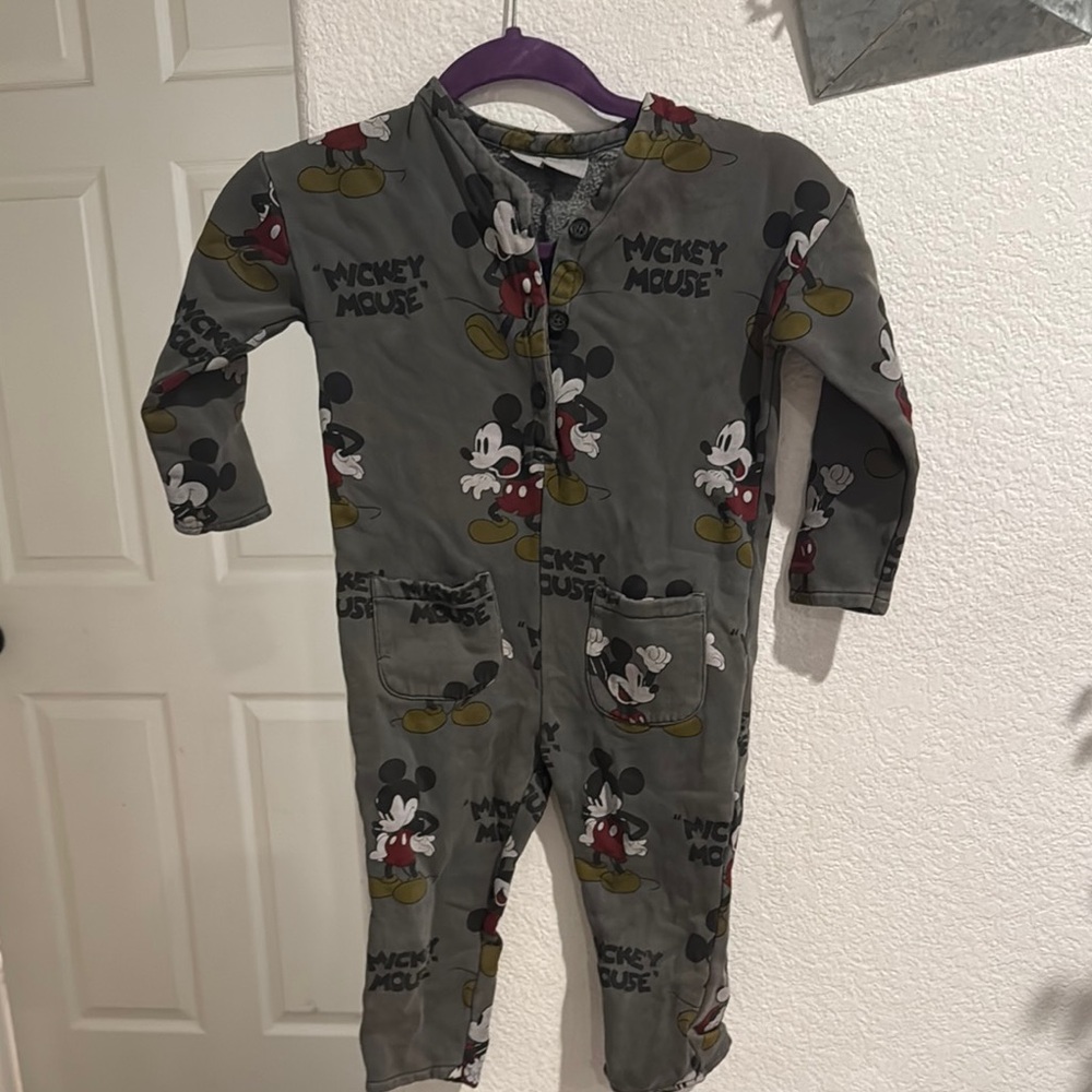 Disney Mickey Mouse Gray  Onesie